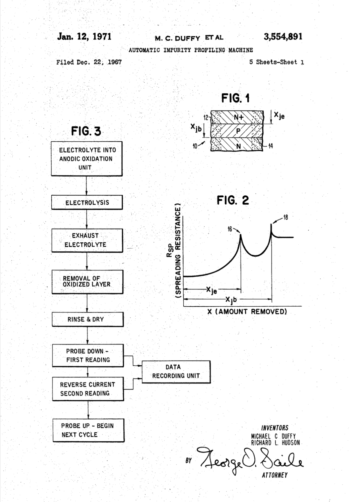 Scan of a page from the patent filing documents, featuring schematics